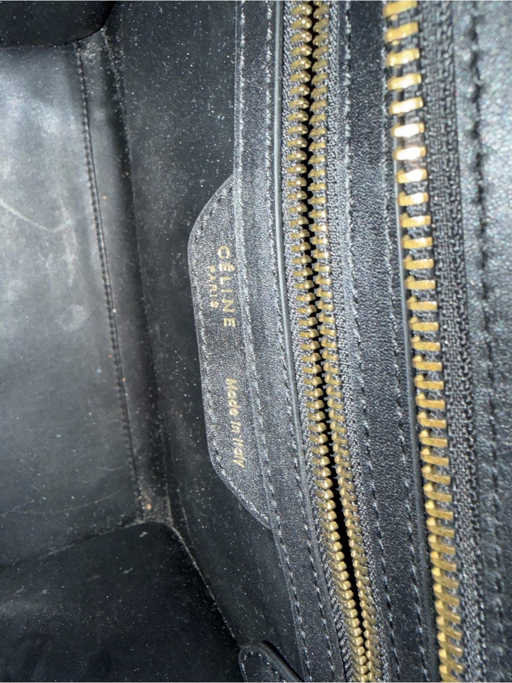 Celine Black and White Mini Luggage Tote - Picture 7 of 8